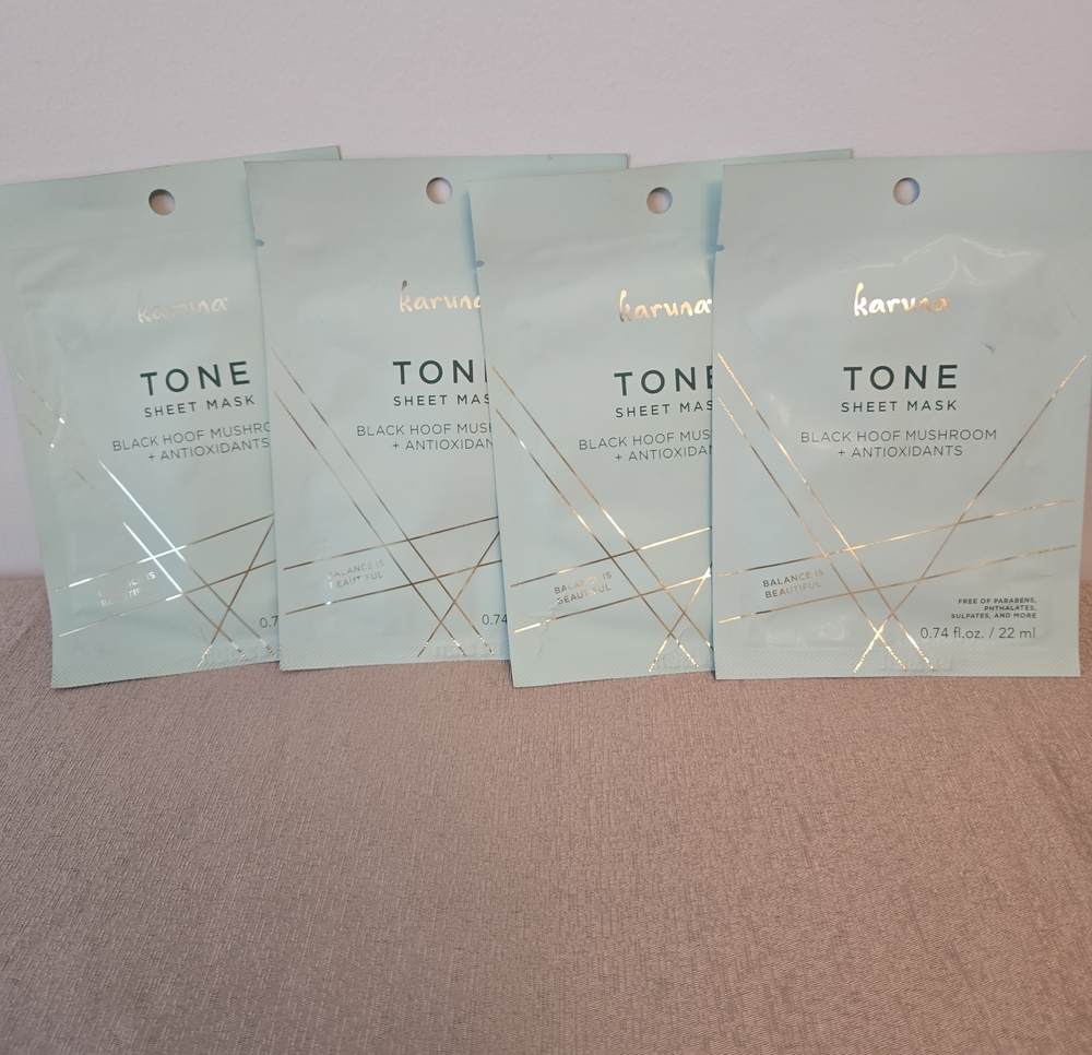 Karuna Tone Sheet Mask Bundle (4 Pack) – Black Hoof Mushroom + Antioxidants